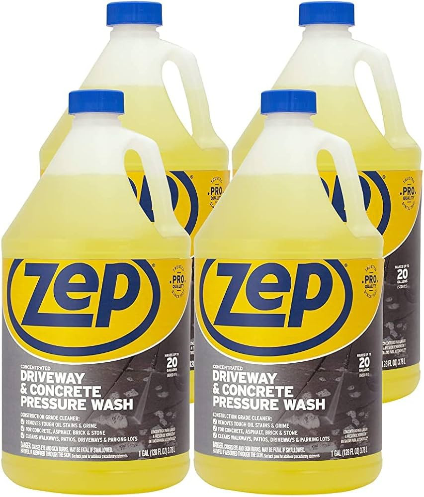 Zep Driveway and Concrete Pressure Wash Cleaner Concentrate - 1 Gal (Case of 4) - ZUBMC128 - Remo... | Amazon (US)
