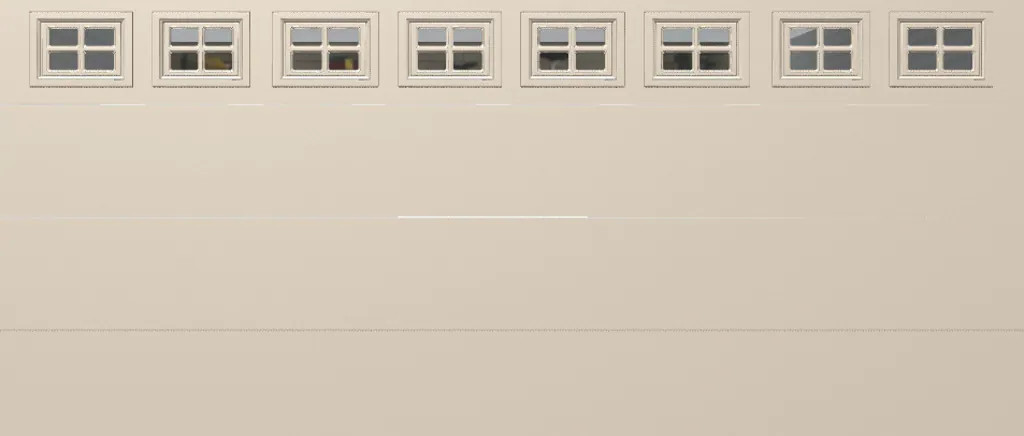 Wayne Dalton Classic Steel Model 8500 16-ft x 7-ft 16.22 R-Value Insulated Double Garage Door with Windows one_size in Brown | 8500CTMPALSTCKI167 | Lowe's