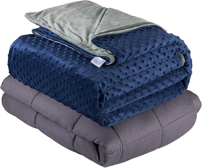 Quility Premium Adult Weighted Blanket & Removable Cover | 15 lbs | 60"x80" | for Individual Betw... | Amazon (US)