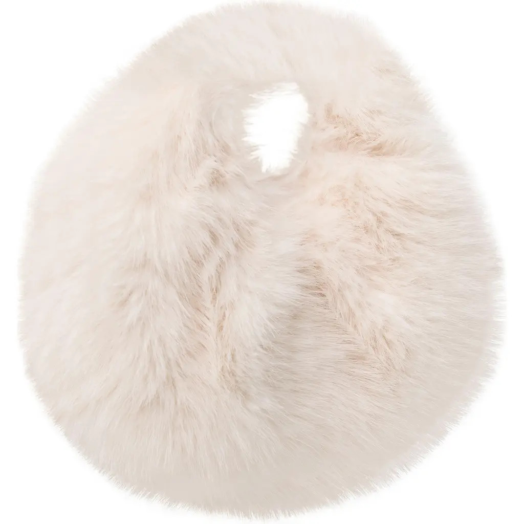 Naked Wardrobe Mini Faux Fur Bag in Bone at Nordstrom | Nordstrom
