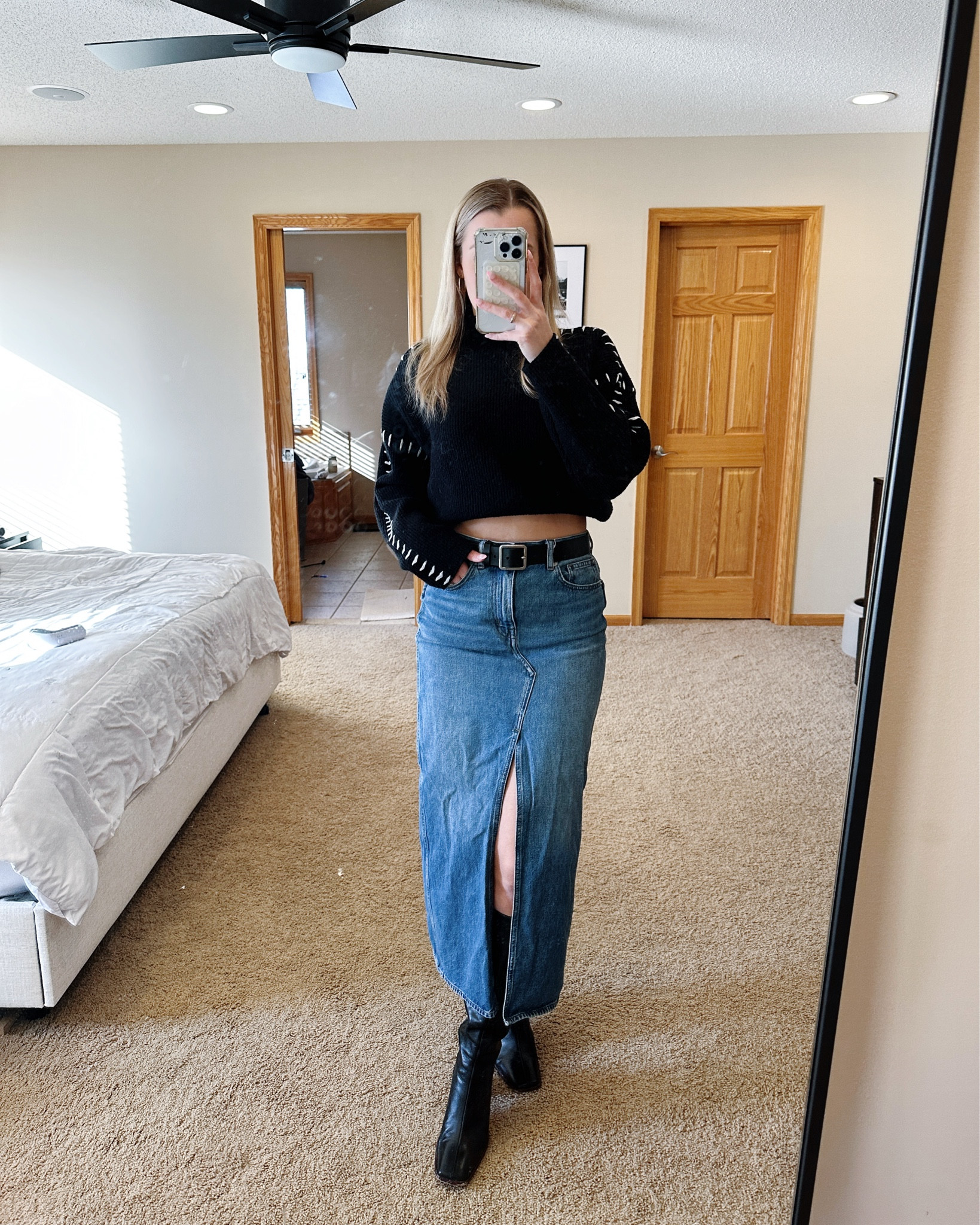 Denim maxi skirt outfit inspiration - and also my favorite denim skirt ever  

#LTKStyleTip #LTKActive #LTKWatchNow