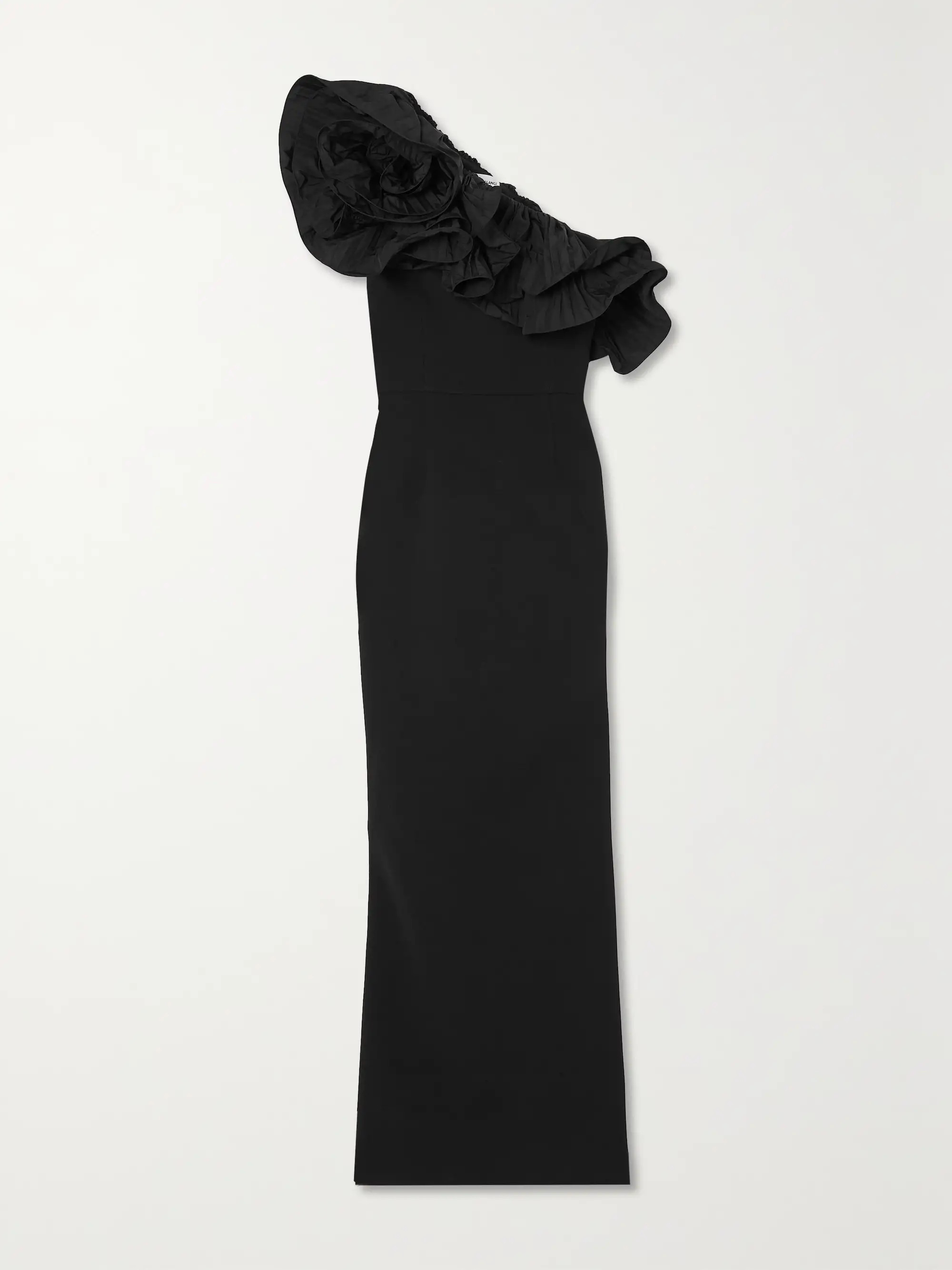 Chloe one-shoulder taffeta-trimmed stretch-crepe gown | NET-A-PORTER APAC