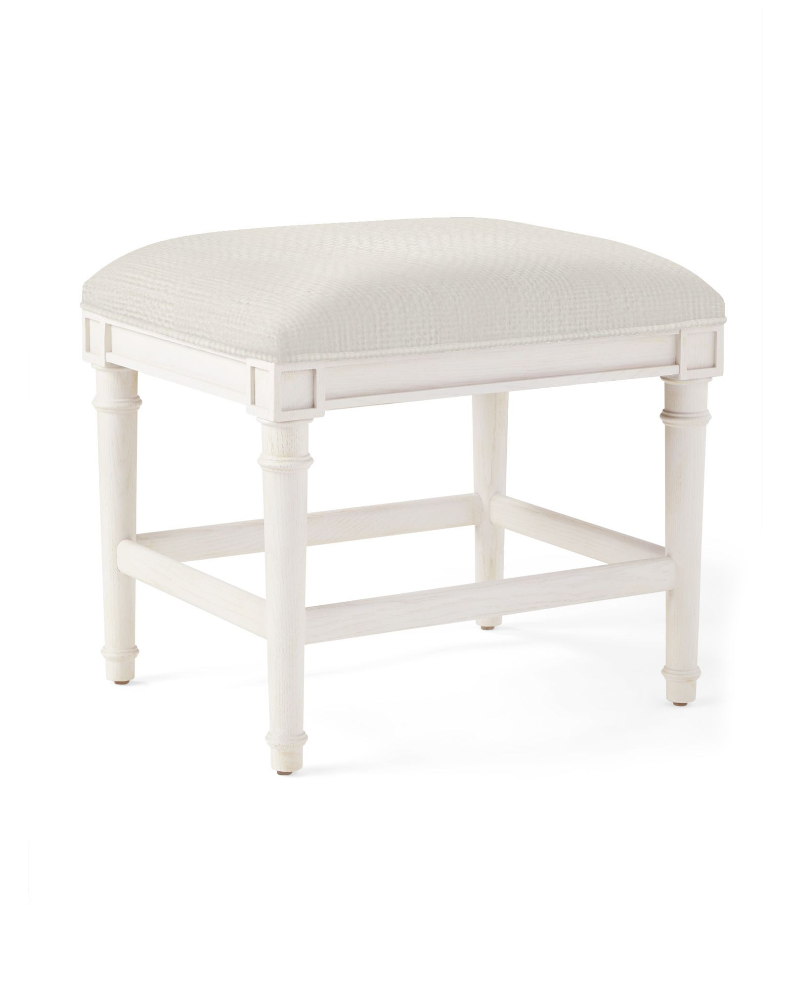 Bridgeway Stool - Washed White | Serena and Lily