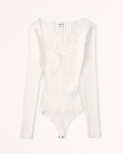 Women's Corset Sweetheart Sweater Bodysuit | Women's Tops | Abercrombie.com | Abercrombie & Fitch (US)