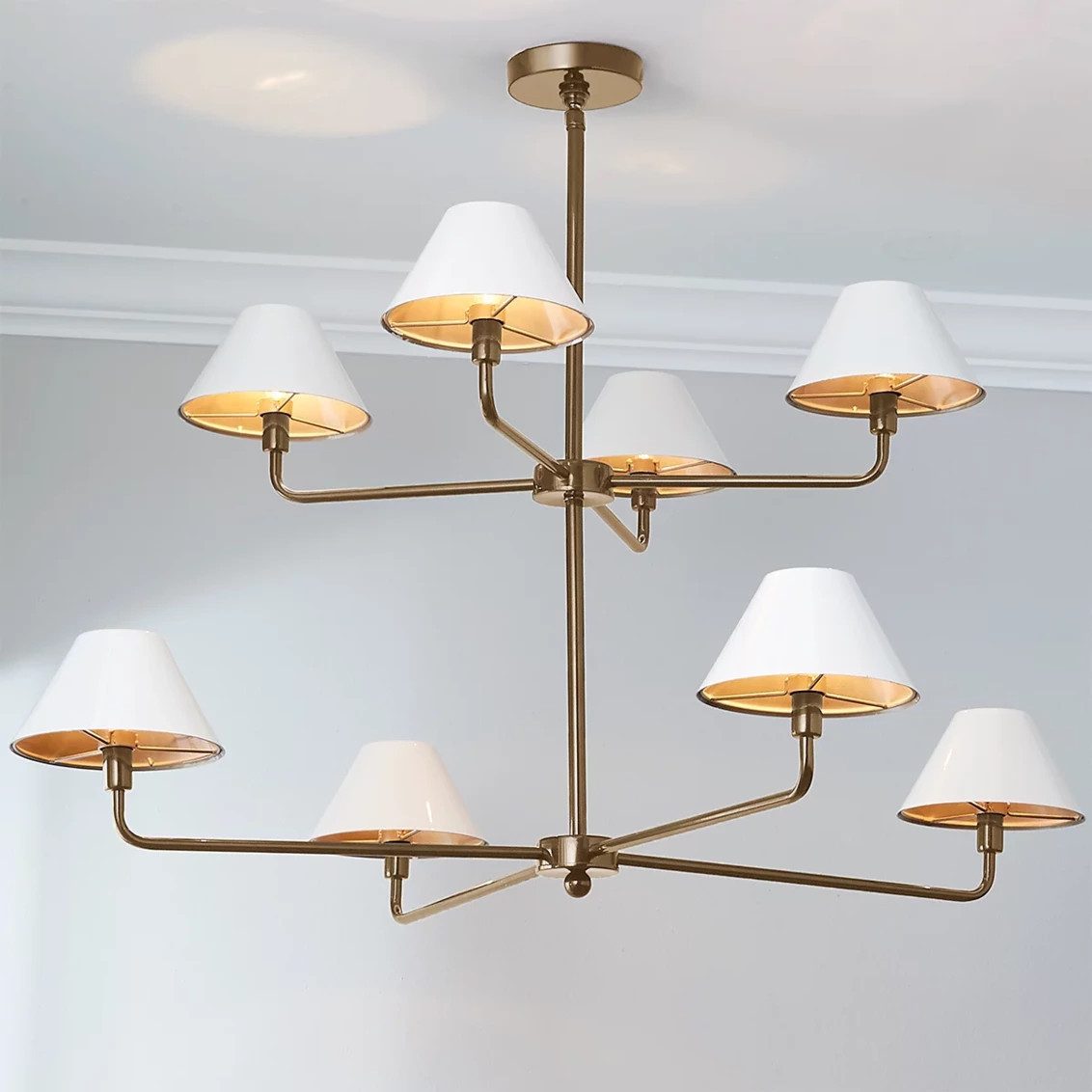 Chris Loves Julia Edie Two-Tier Chandelier - 8 Light | Shades of Light