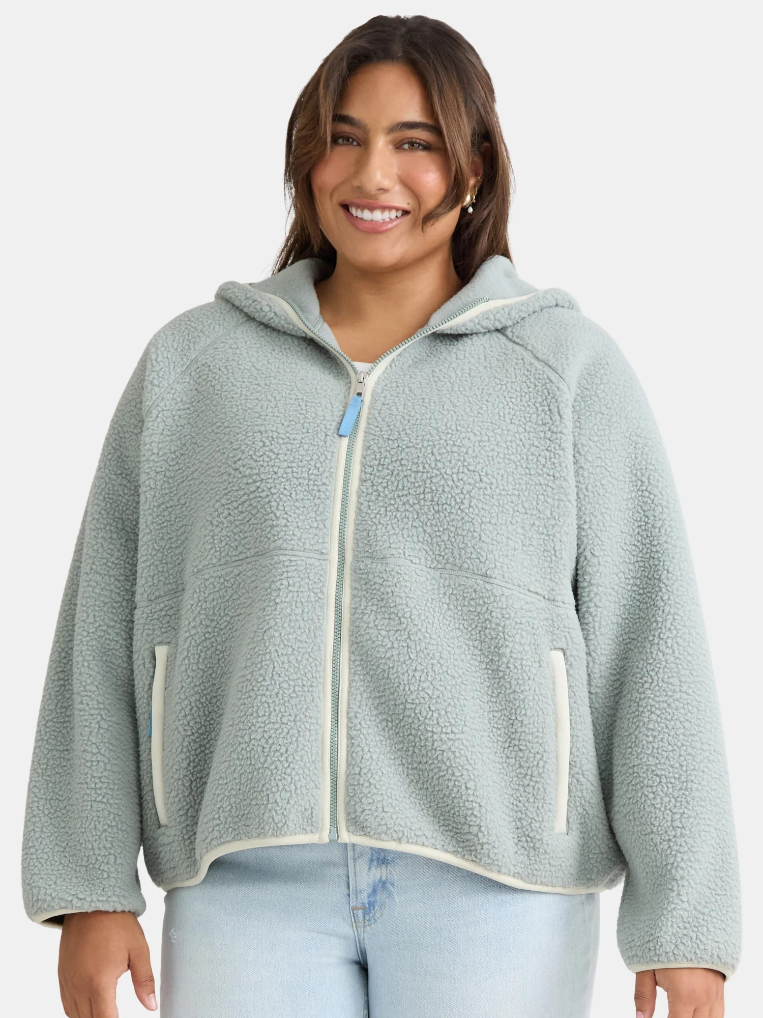 Time and Tru Women's and Women's Plus Fleece Zip Hoodie, Sizes XS-3X | Walmart (US)