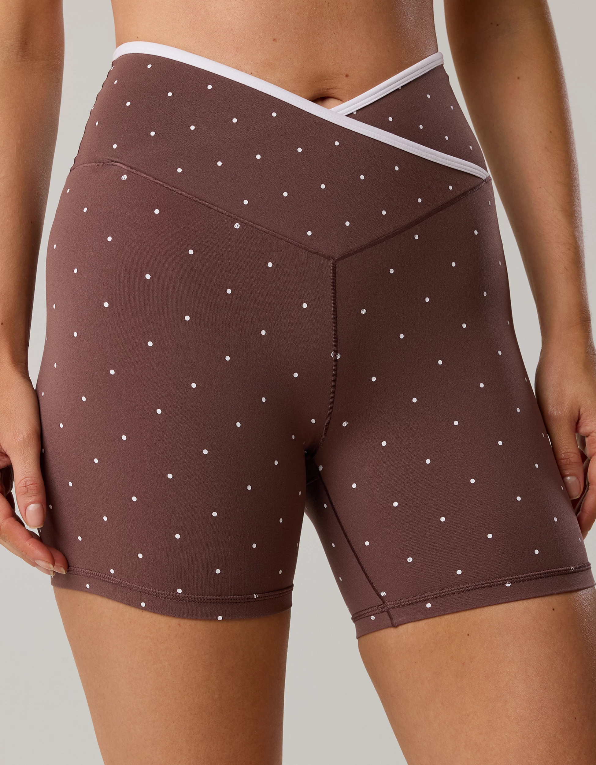 OFFLINE By Aerie Real Me Tipped Crossover High Waisted 5" Bike Short | Aerie