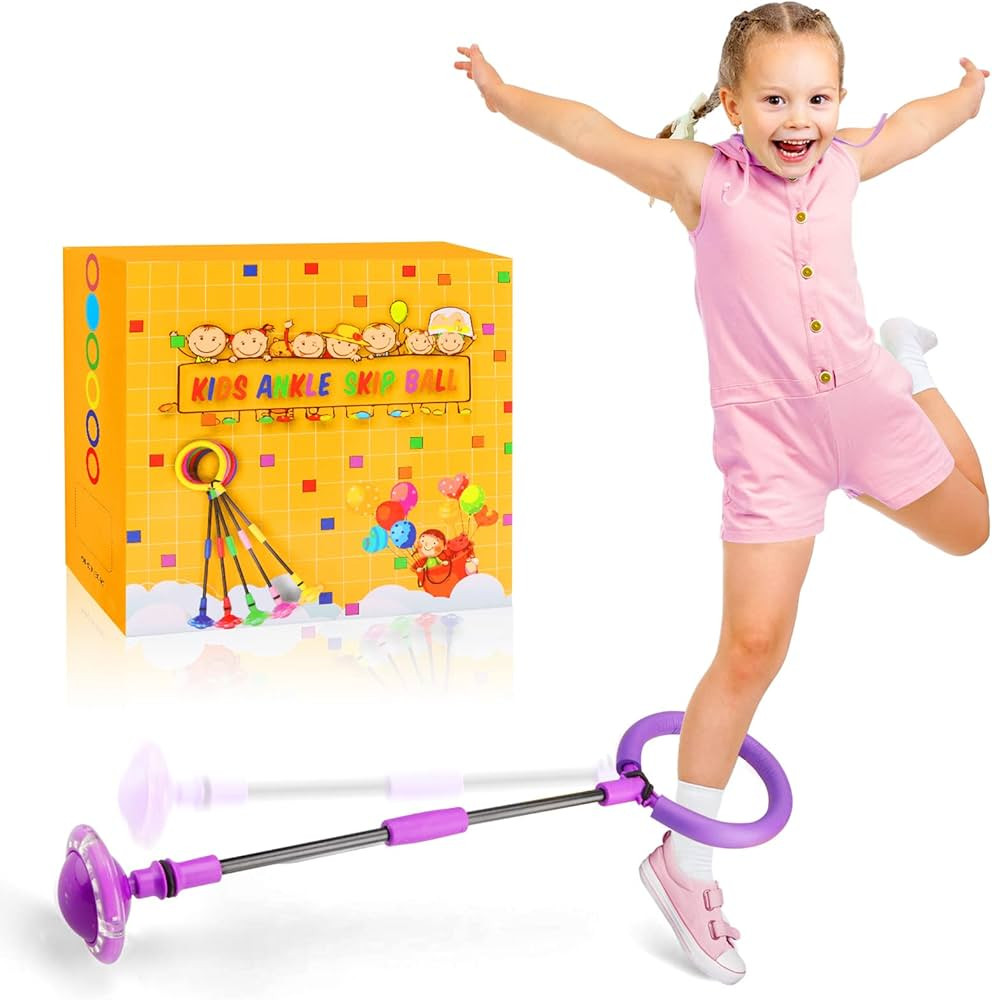 Ankle Skip Ball for Kids - Foldable Flash Wheel Skip Ball, Outside Game Toys for Kids & Adults, G... | Amazon (US)