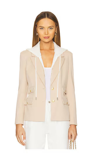 Central Park West Nautical Dickey Blazer in Beige. - size L | Revolve Clothing (Global)