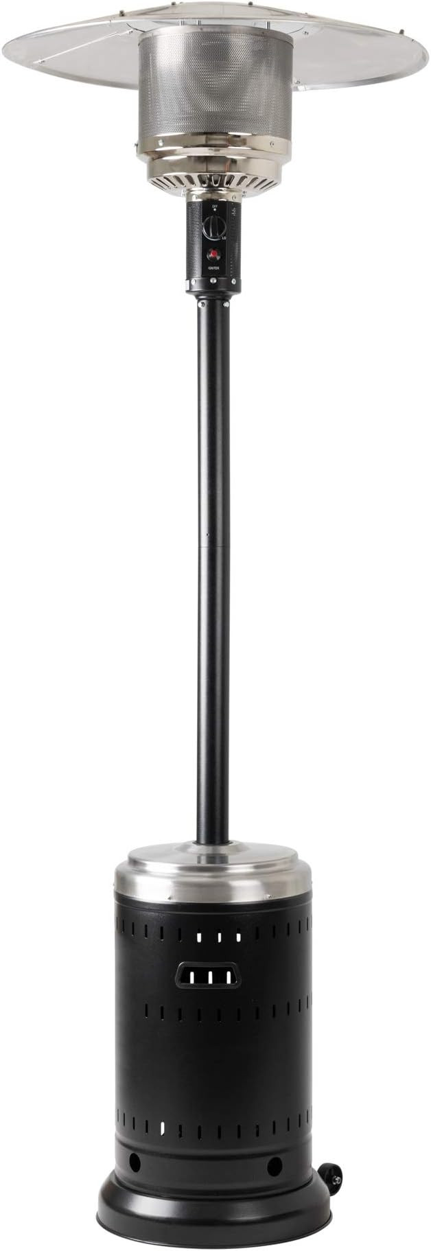 Amazon Basics 46,000 BTU Outdoor Propane Patio Heater with Wheels, Commercial & Residential - Bla... | Amazon (US)