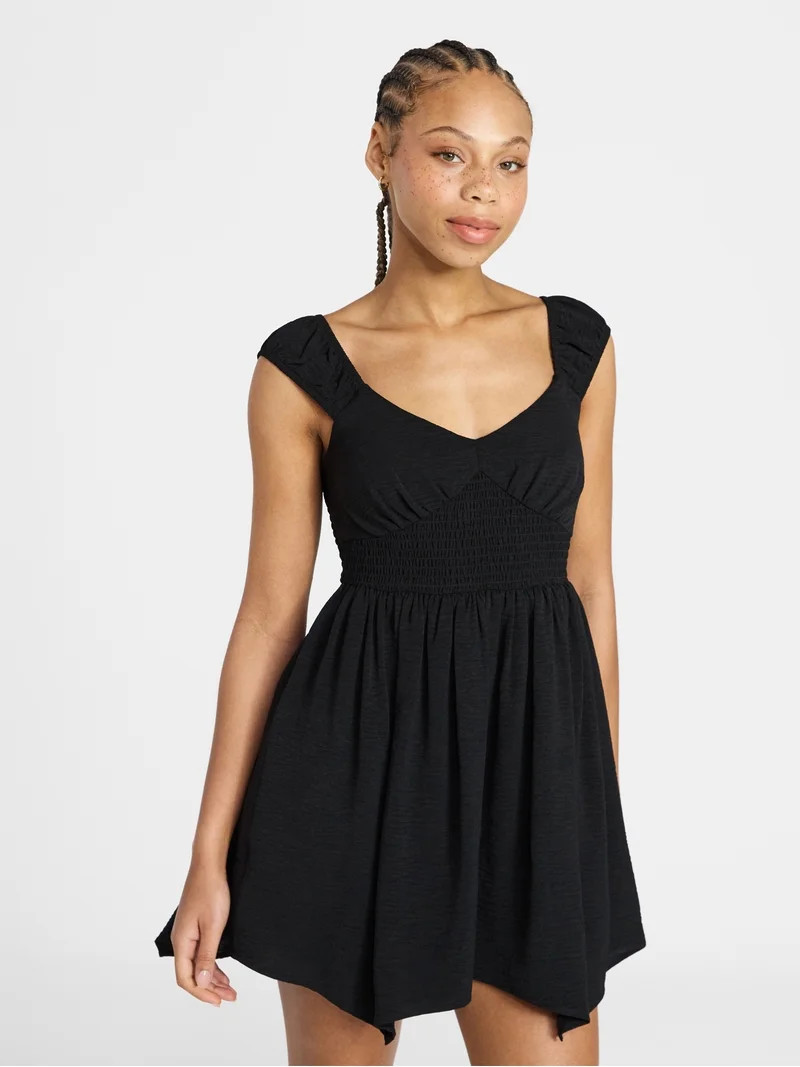 No Boundaries Smocked Waist Mini Dress, Women's XXS-XXL | Walmart (US)