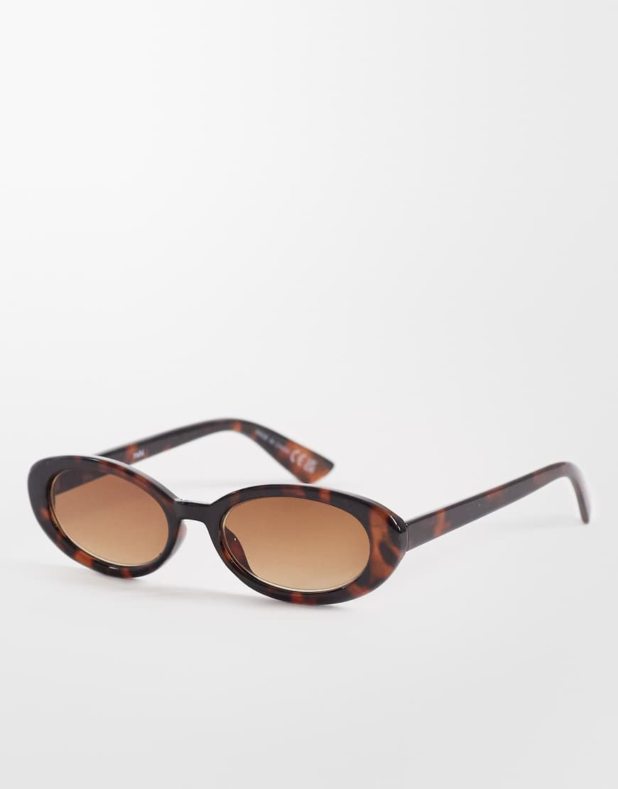 Cotton On Ophelia oval sunglasses in deep tort-Brown | ASOS (Global)