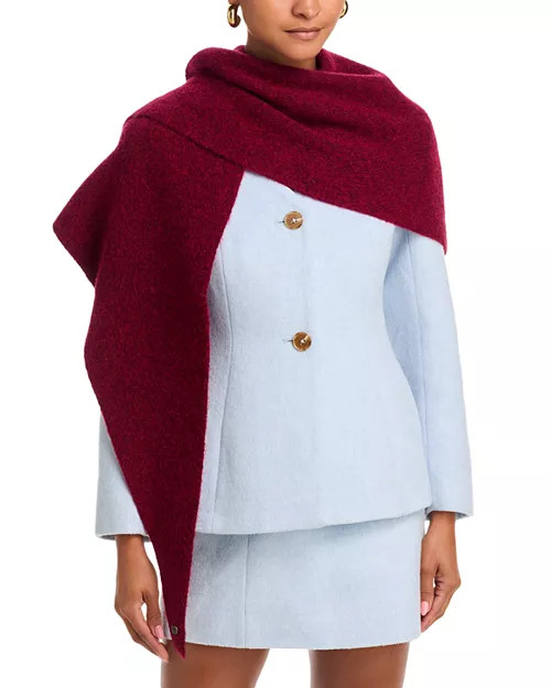 Solid Knit Triangle Scarf | Bloomingdale's (US)