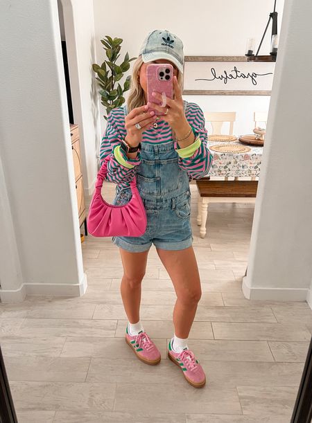 Spring outfit 
Denim overalls xs
Sweater small
Adidas gazelle tts
Free people outfit 

#LTKShoeCrush #LTKItBag #LTKFindsUnder100