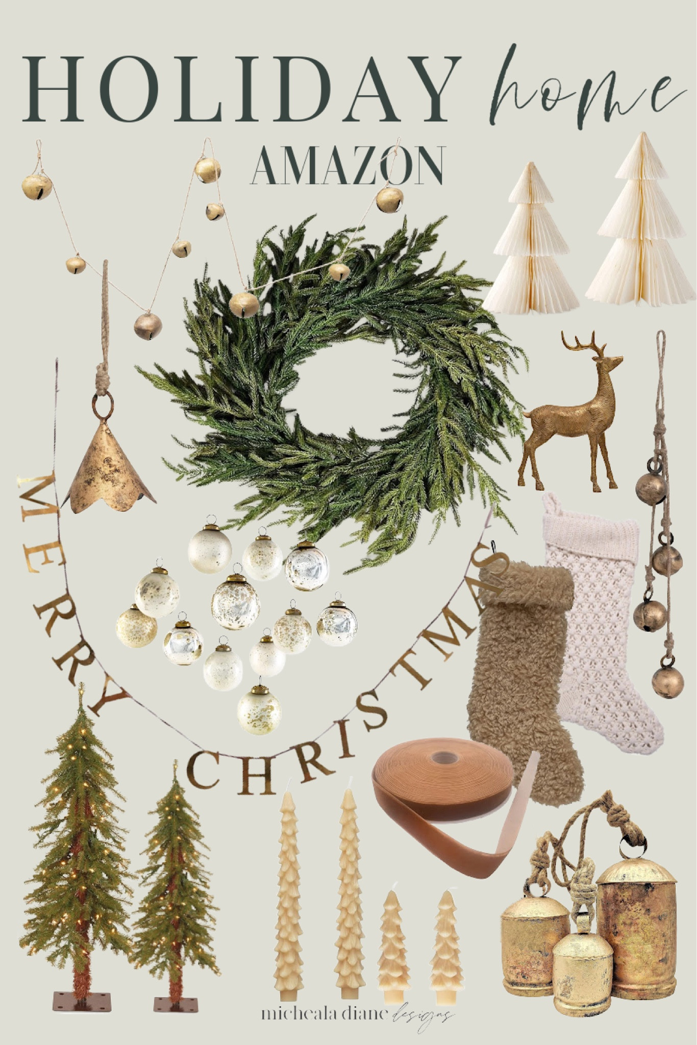 Neutral Christmas decor from Amazon. 

#LTKhome #LTKHoliday #LTKSeasonal