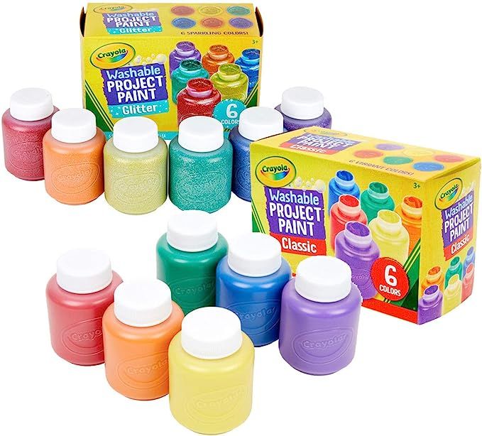 Crayola Washable Kids Paint, 12Count, Amazon Exclusive, Stocking Stuffers, Gift | Amazon (US)