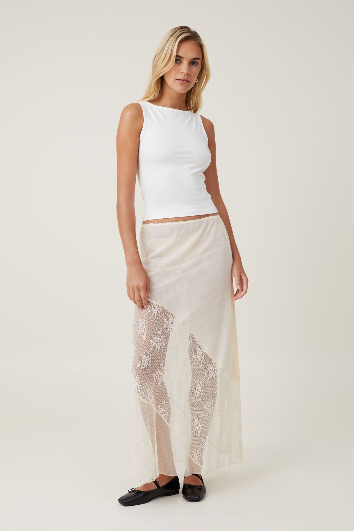 Lace Panel Maxi Skirt | Cotton On (US)