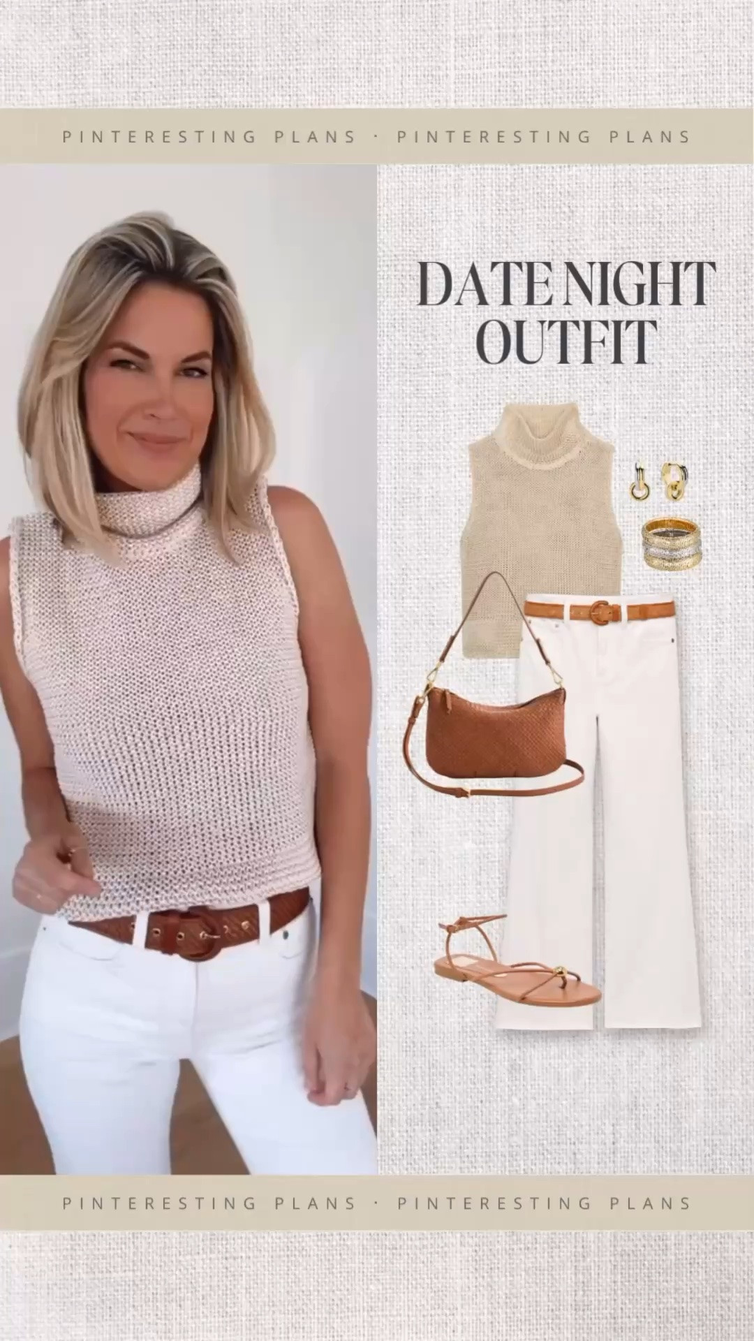 Date night outfit. Lip color shimmy cinnamon spice.  Wearing small in the top and belt (darker in person than in the stock photo) and 27 tall in the white jeans.  I am 5’11”.

#LTKootd #LTKTall #LTKOver40