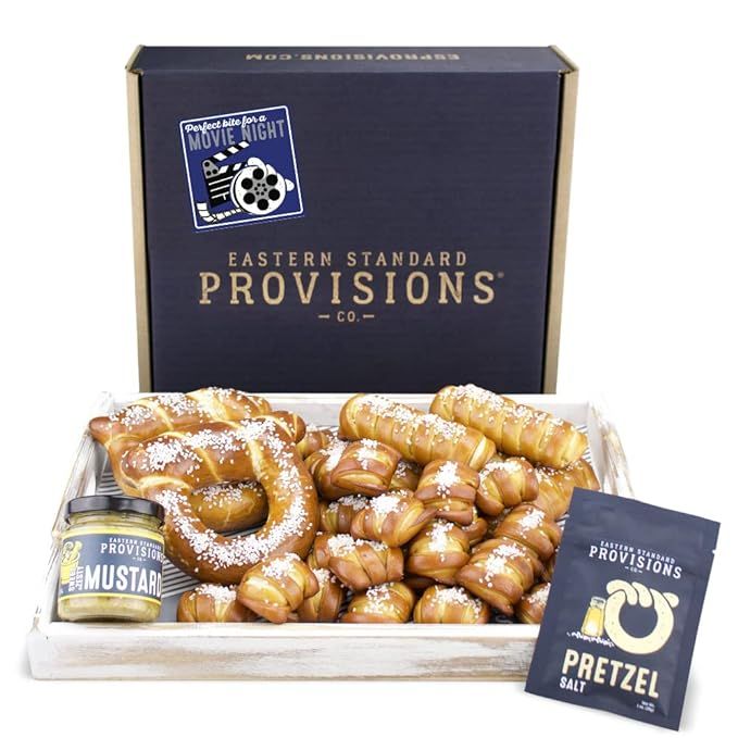Eastern Standard Provisions "Movie Night" Gourmet Gift Box, Fresh Artisanal Soft Pretzel Snack Pa... | Amazon (US)