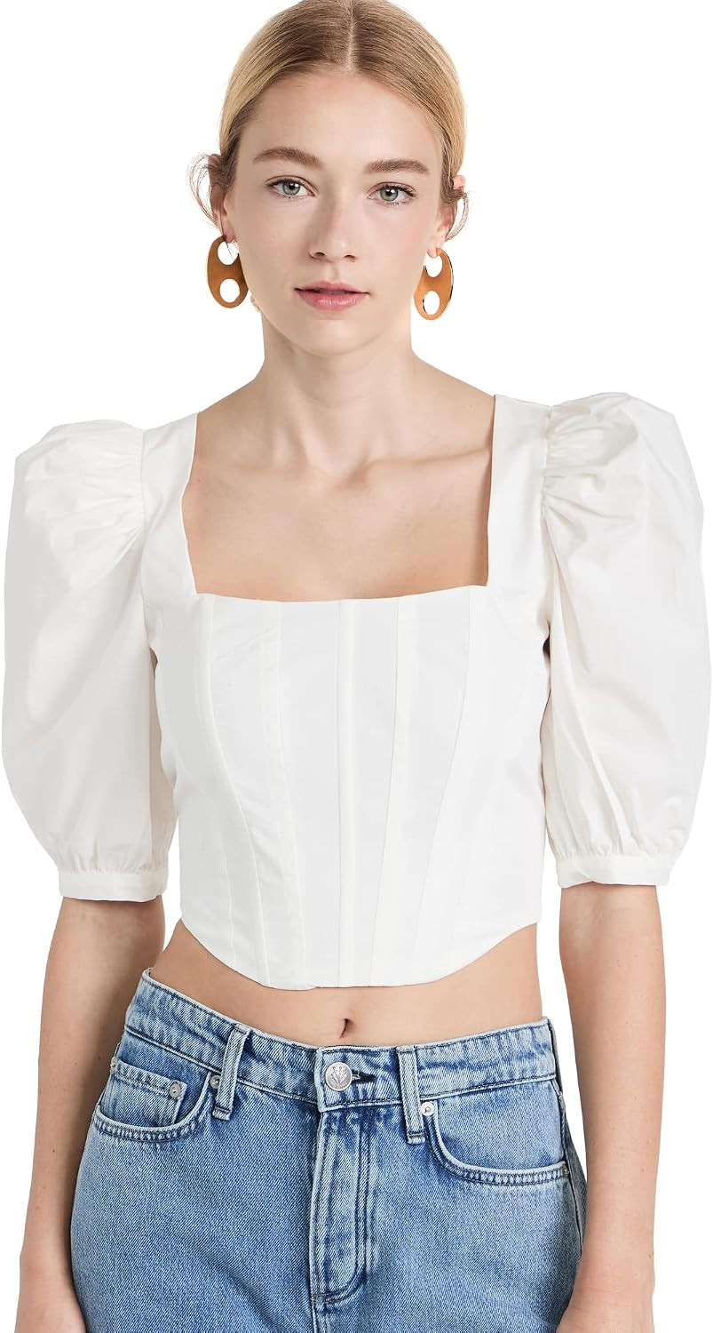 Wayf Womens Avalon Puff Sleeve Bustier | Amazon (US)