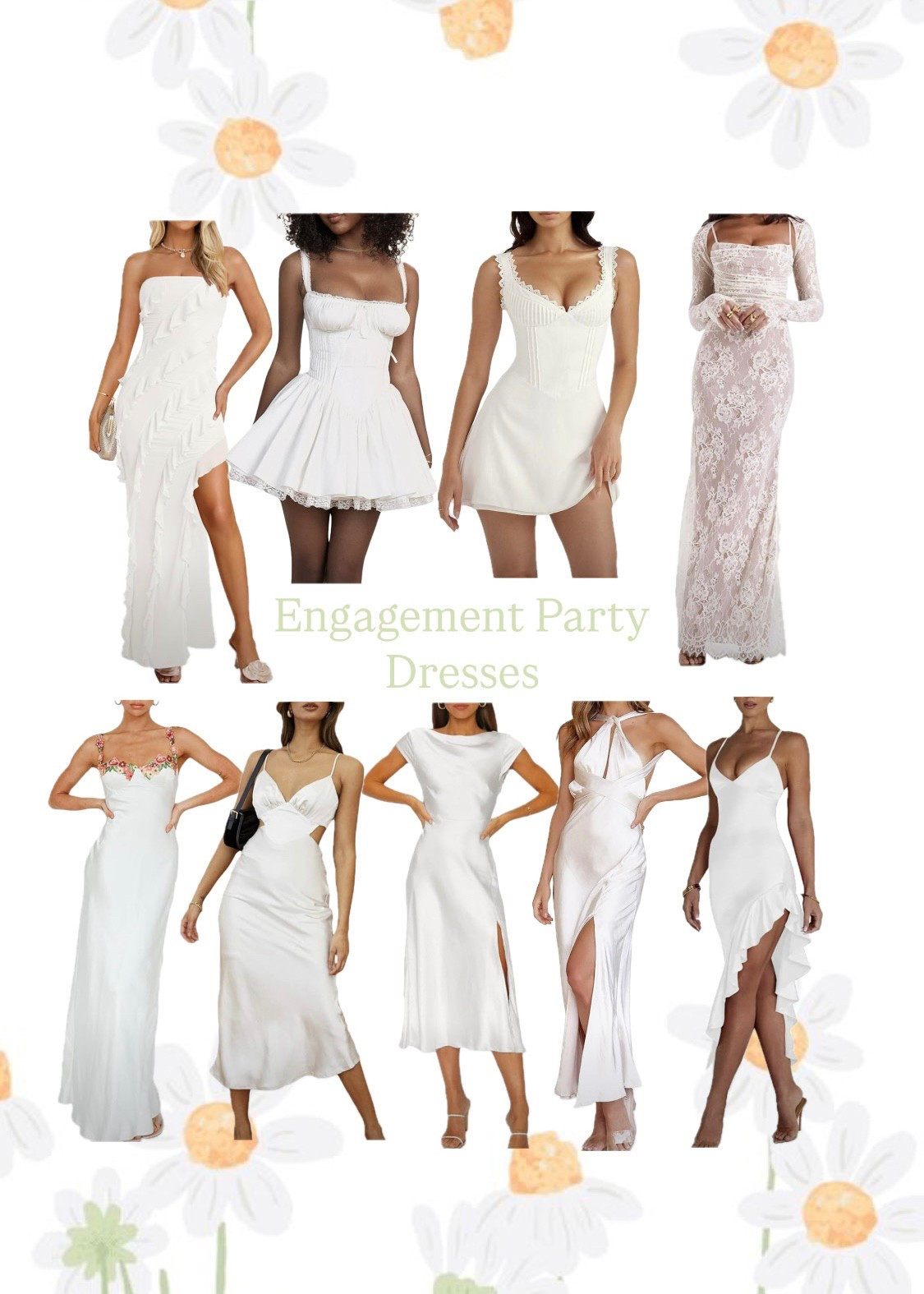 ENGAGEMENT PARTY💍 Bridal shower, bridal shower dress, bridal shower dresses, bridal shower inspo, bridal shower inspiration, bridal wardrobe, white dress, white dresses, engagement pictures, formal white dress, formal white dresses, bride, bride to be, 2025 bride, 2025 brides, engagement look, engagement looks, wedding dress, wedding dresses, engagement party, bridesmaid luncheon, bachelorette, rehearsal dinner, reception, after party, 

#LTKFindsUnder100 #LTKWedding