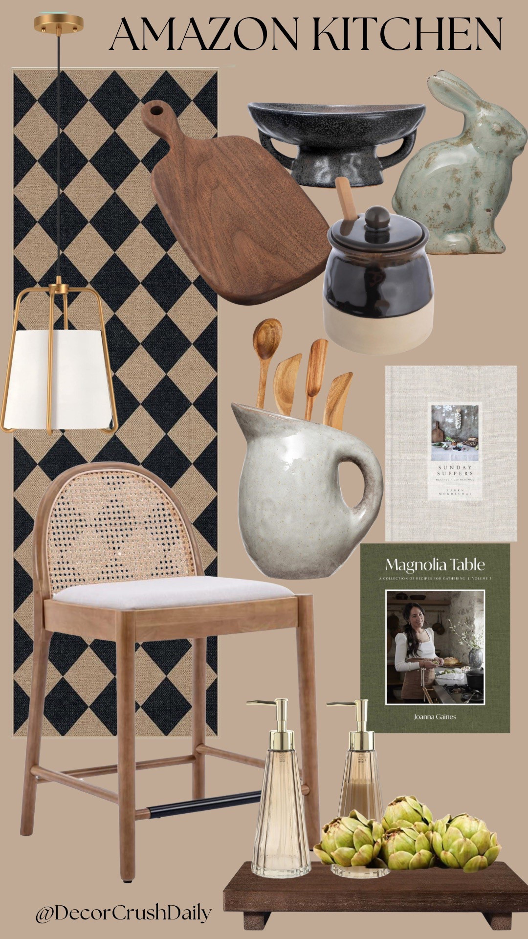 Amazon Daily Kitchen Finds


Runner//Barstools//Pitcher//Pendant//Cookbook//Wooden Utensils//Jar//Cutting Board//Spring Kitchen Finds

#LTKStyleTip #LTKHome #LTKFindsUnder50