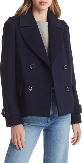 Double Breasted Wool Blend Peacoat | Nordstrom