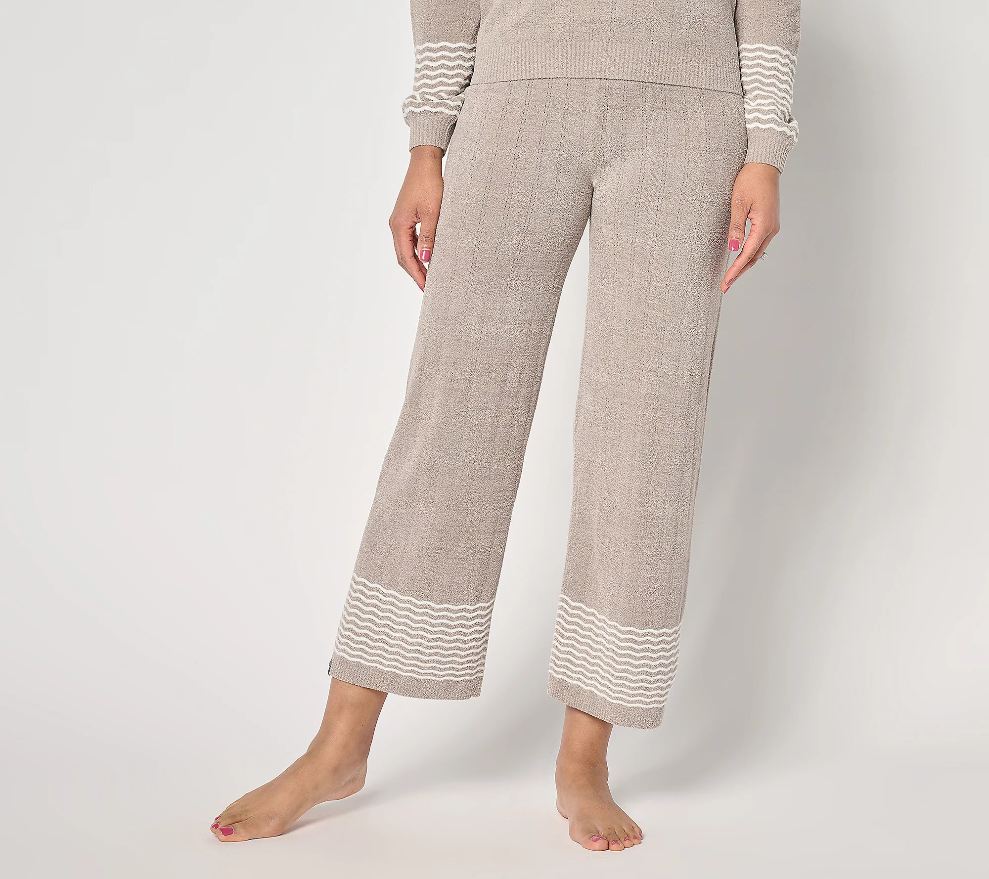 As Is Barefoot Dreams Petite CCUL Pointelle Ankle Pant | QVC