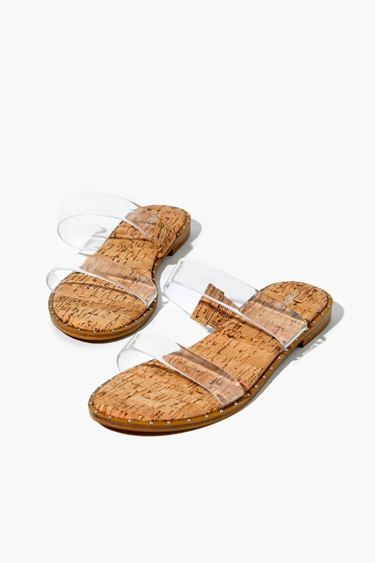 Women's Dual-Strap Cork Sandals in Natural, 8 | Forever 21 (US)