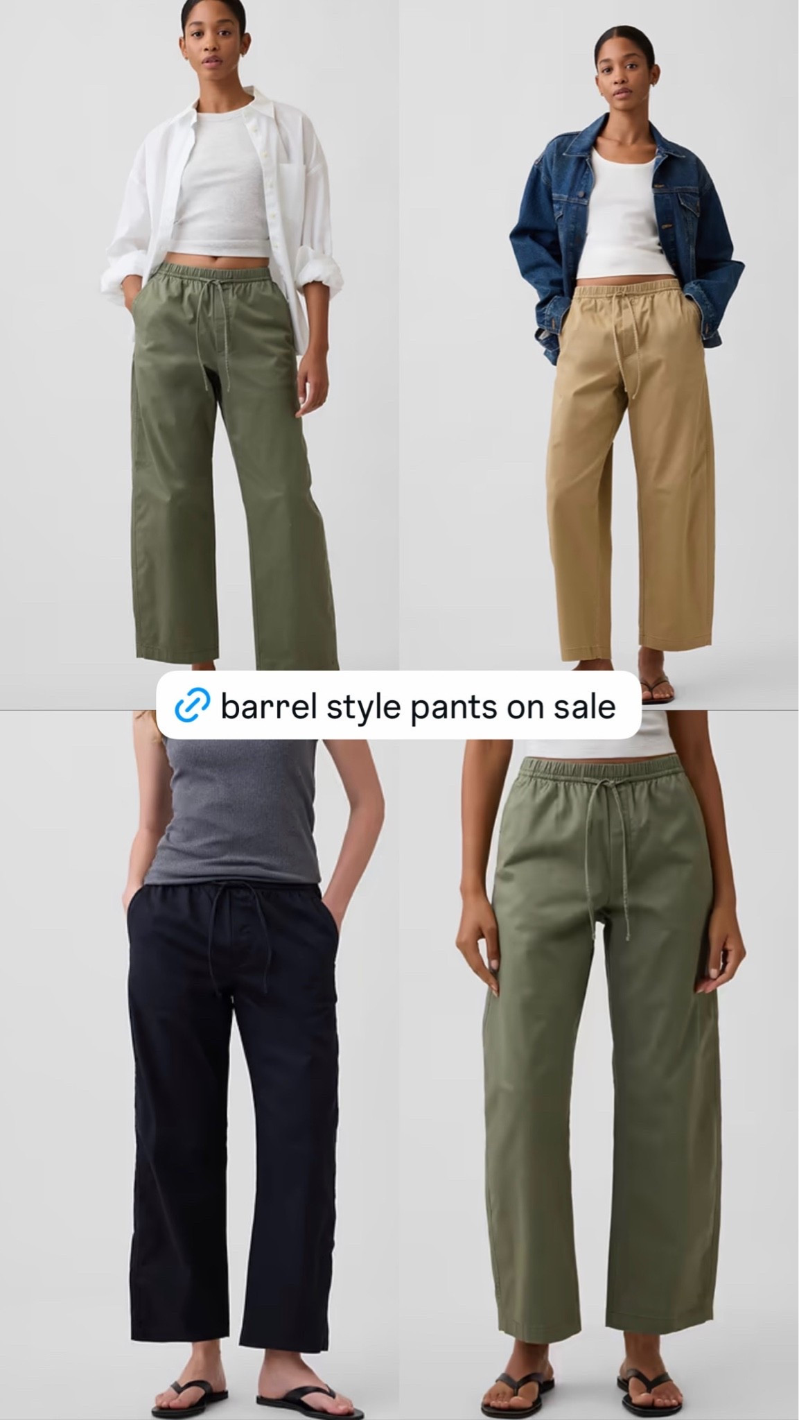 Barrel style pull on pants on major sale!! Just ordered for an easy everyday pair to throw on but still look chic. 

Comfortable pants 
Cotton pants 
Barrel pants

#LTKmomlife #LTKSaleAlert #LTKdayinmylife