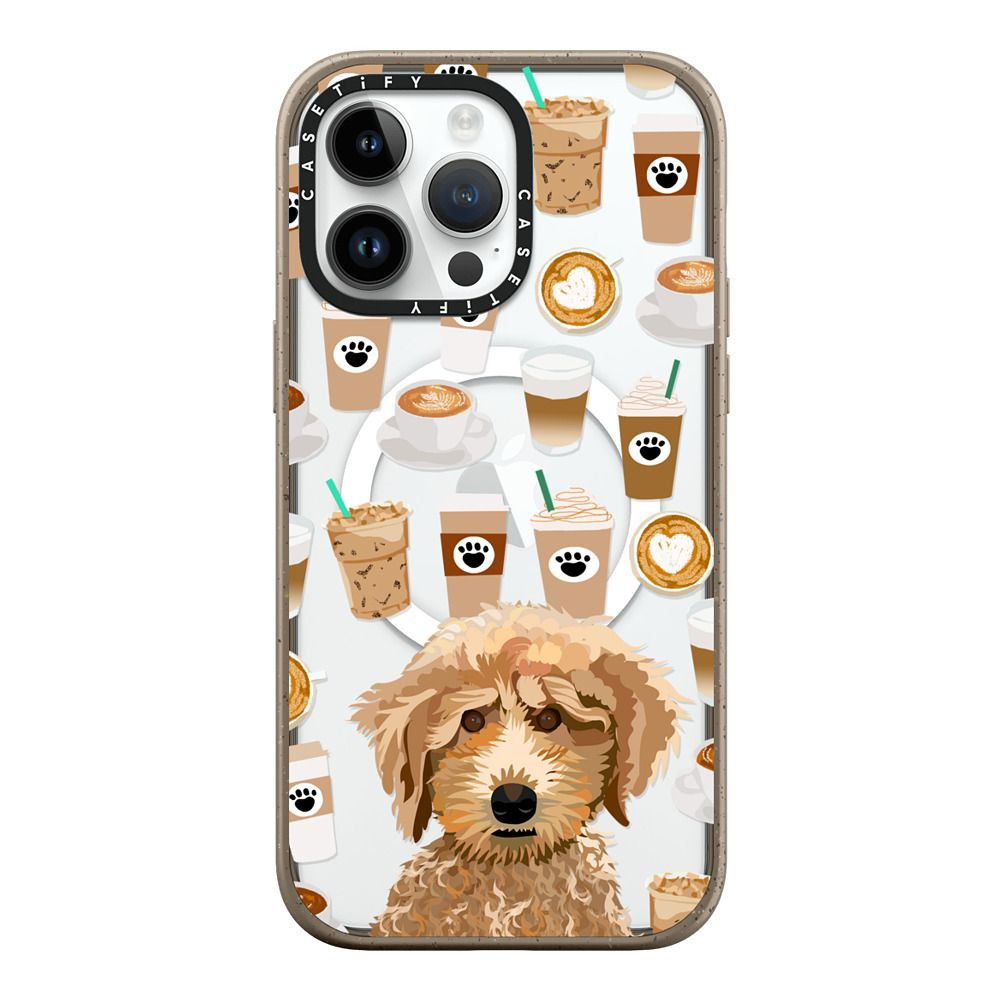 Poodle coffee clear phone case for unique dog breed lovers | Casetify