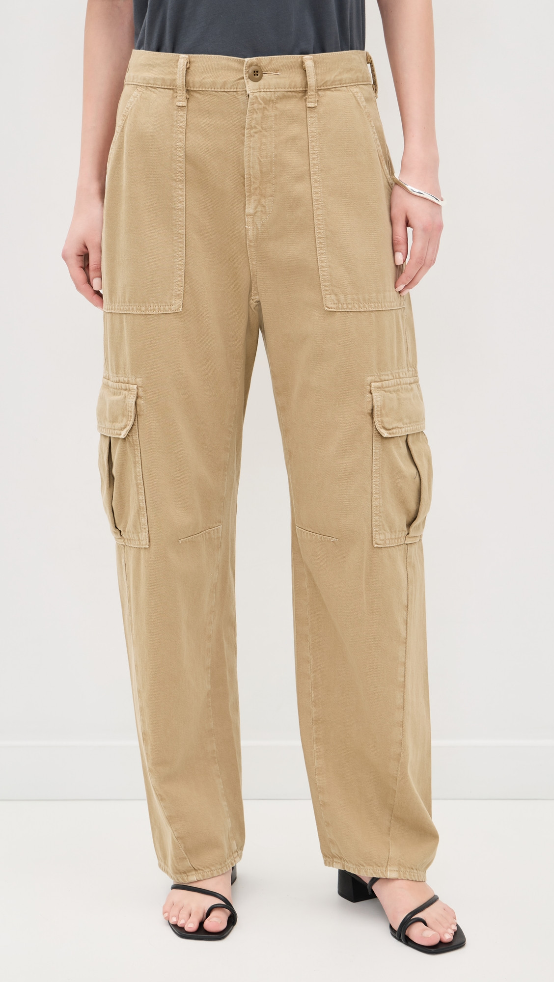 MOUSSY VINTAGE Corlears Barrel Cargo Pants Beige 25 | Shopbop
