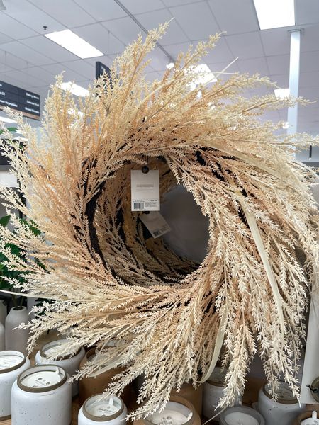 Wheat wreath from hearth and hand 

#LTKSeasonal #LTKhome