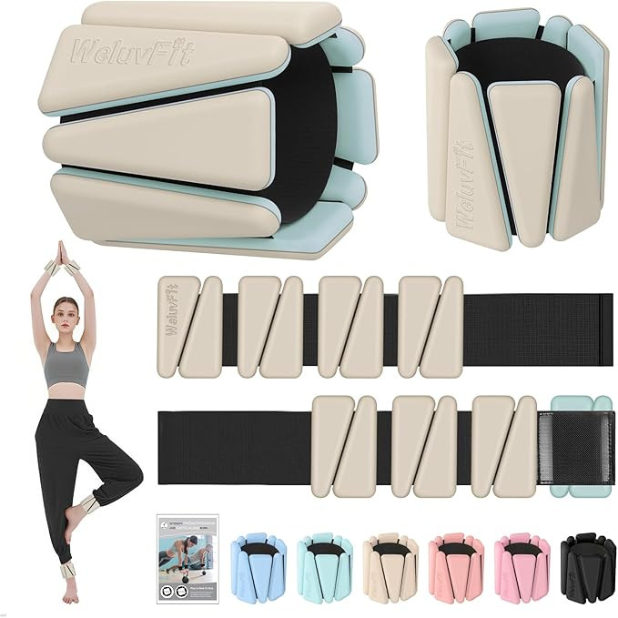 2LBS/4LBS Adjustable Wearable Pilates Wrist & Ankle Weights For Women & Men | Arm & Leg Weights S... | Amazon (US)