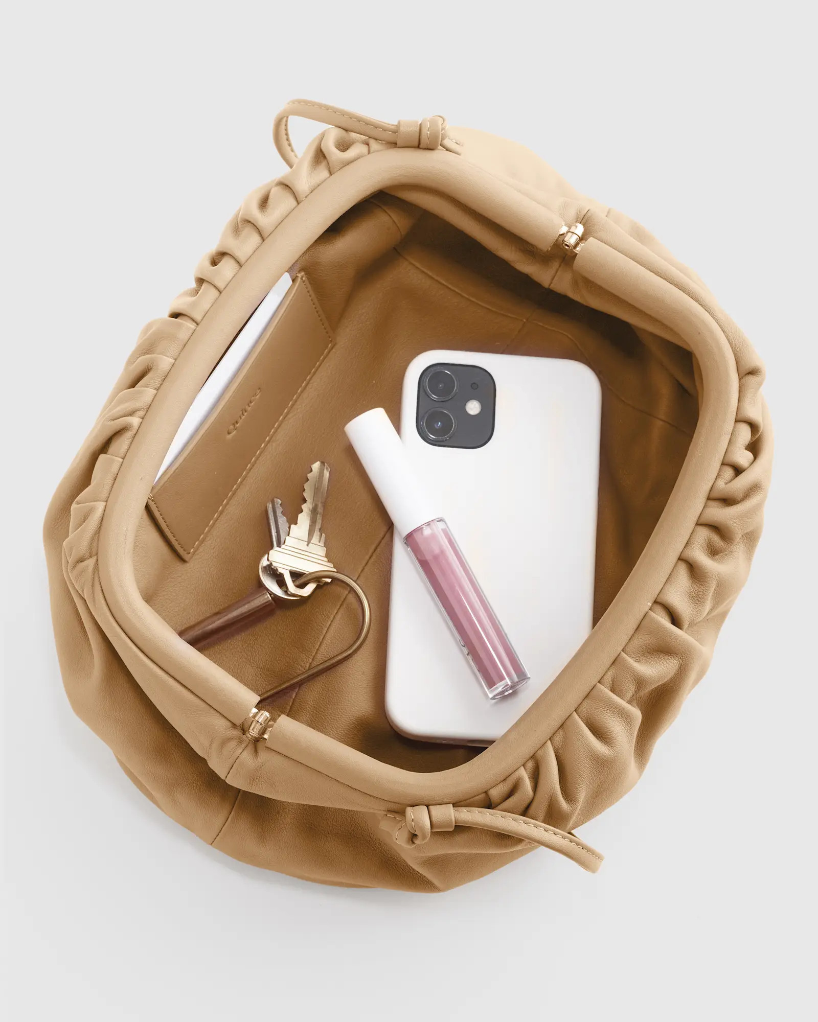 Italian Leather Pouch Crossbody Clutch | Quince