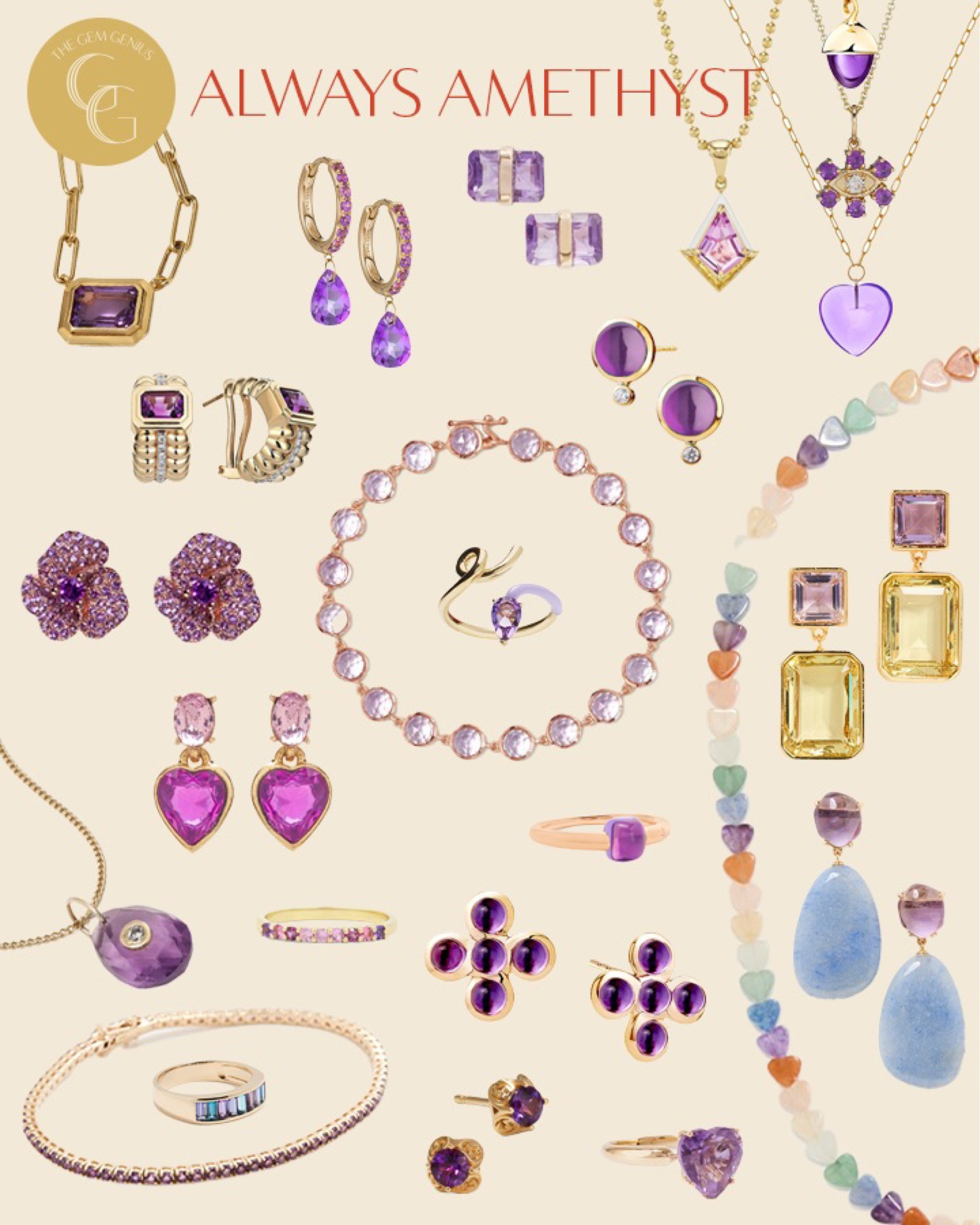 Always Amethyst // Amethyst is the birthstone for February and the gem for the 6th and 17th wedding anniversaries.

#thegemgenius #gemgenius #jewelry #jewels #jewelryaddict #gemstones #birthstones #amethyst #onlineshop #shopsmall #womenownedbusiness #smallbusiness #smallbusinessowner #onlinebusiness #womenowned #earrings #necklace #bracelet #braceletstacks #rings #accessories #womensstyle #womensfashion #instajewelry #jewelrygram #designerjewelry #statementjewelry #statementearrings #fashionjewelry #moodboard

#LTKFind #LTKU #LTKSeasonal