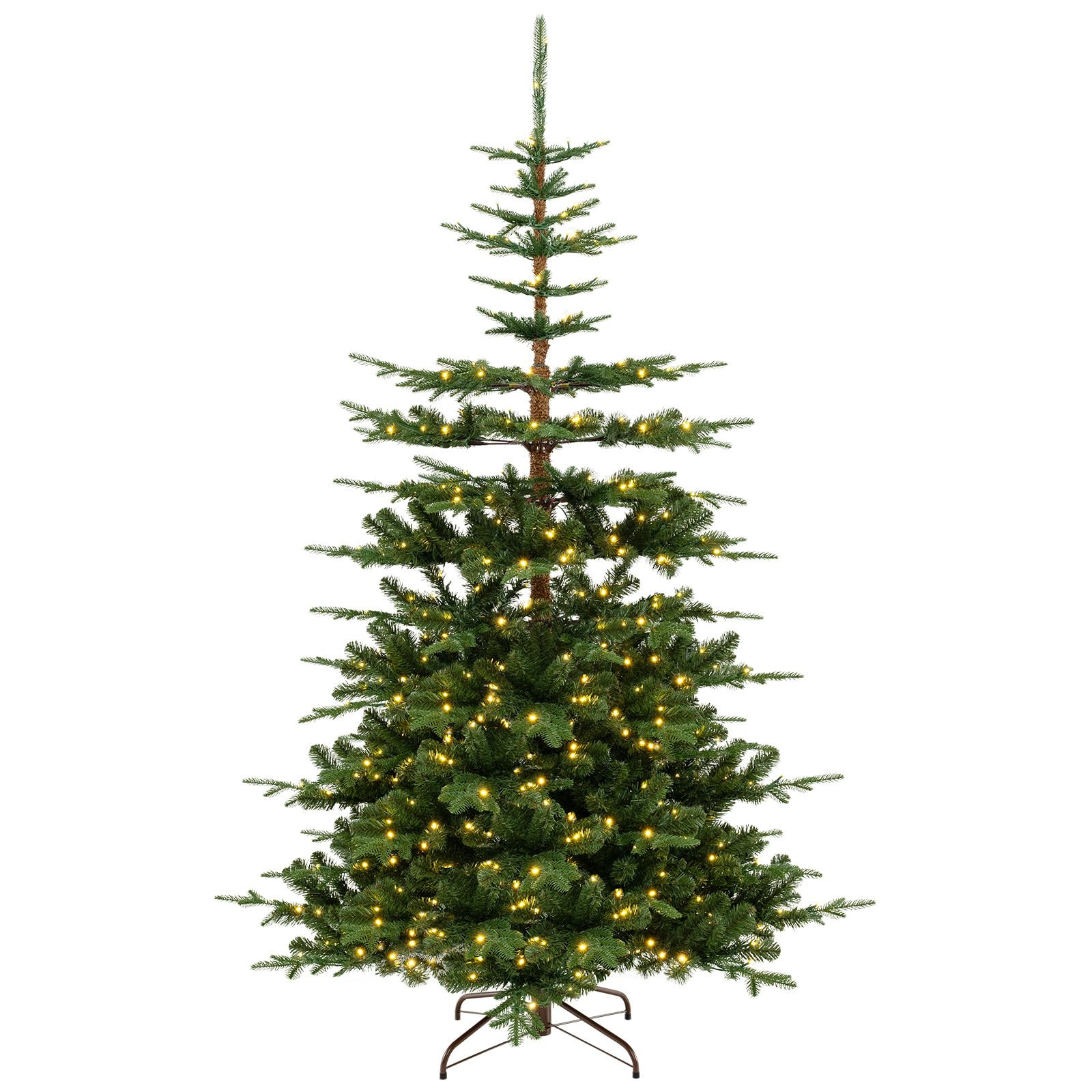 GOFLAME 7FT Pre-Lit Artificial Christmas Tree, Hinged Xmas Fir Tree with 1303 Branch Tips, 500 Wa... | Amazon (US)