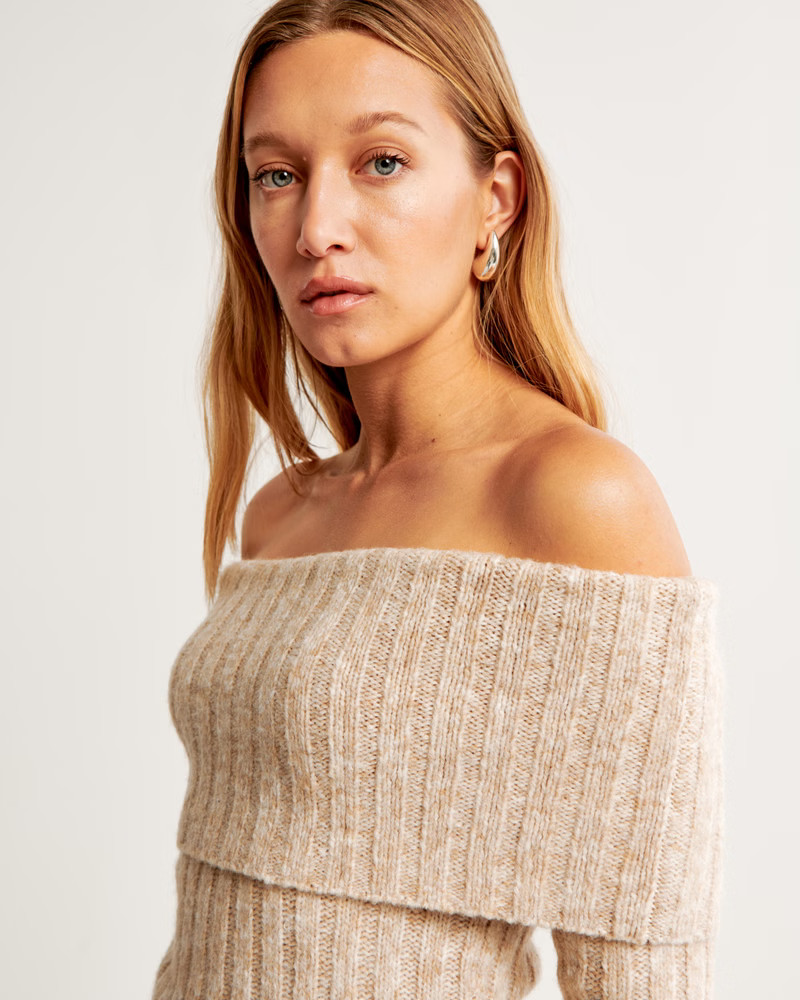 Women's Off-The-Shoulder Sweater Top | Women's Tops | Abercrombie.com | Abercrombie & Fitch (US)