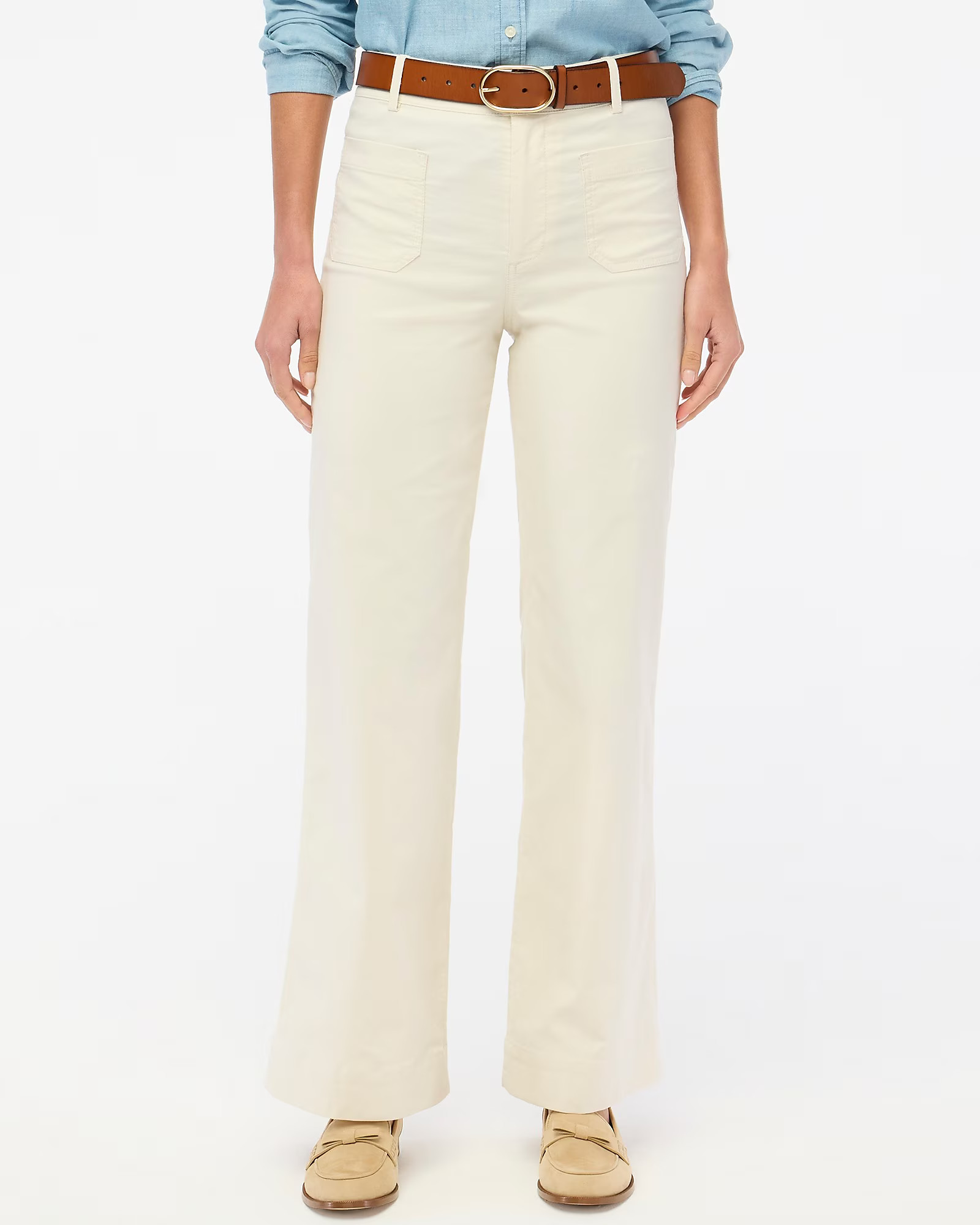 Lizzie high-rise patch-pocket wide-leg pant | J.Crew Factory