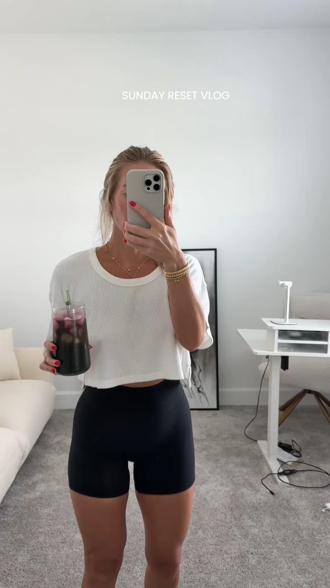 Sunday reset vlog - linking what I can! Wearing small in aerie waffle tee and small in YPB leggings 