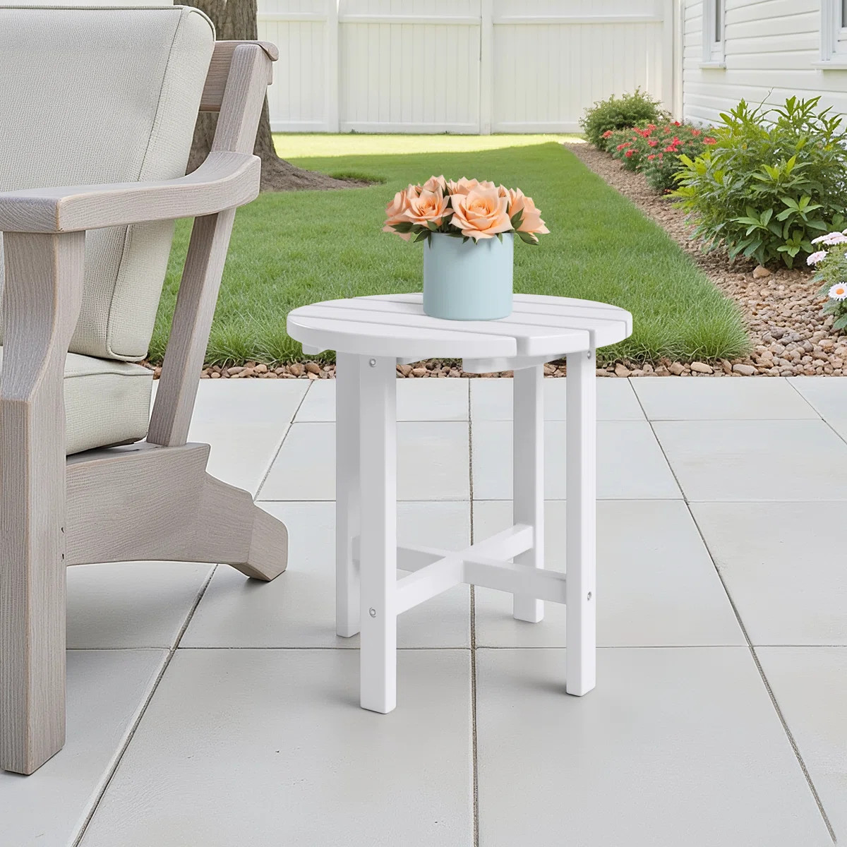 Altura Salvo 18" W Round Outdoor Side Table | Wayfair North America