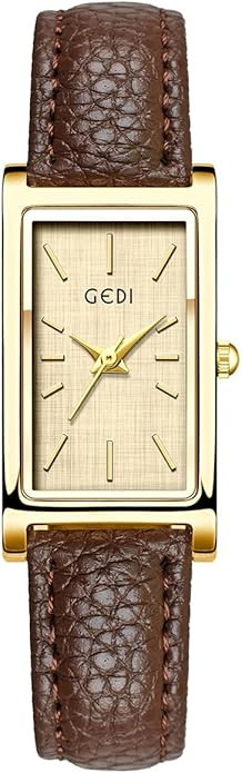 FANMIS Vintage Women's Rectangle Wristwatch Classic Ladies Analog Quartz Watch Ultra-Thin Ladies ... | Amazon (US)