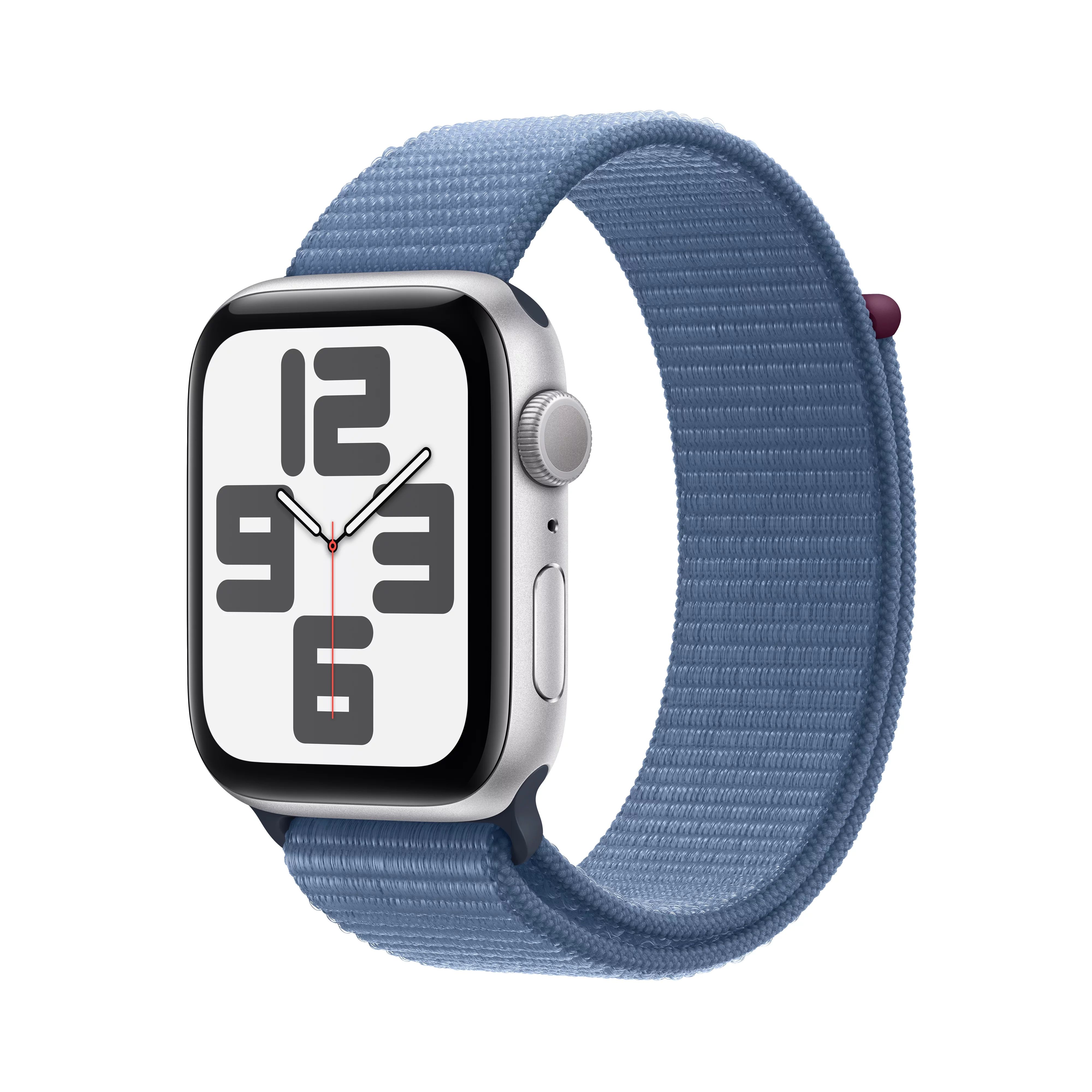 Apple Watch SE (2023) GPS 44mm Silver Aluminum Case with Winter Blue Sport Loop - Walmart.com | Walmart (US)
