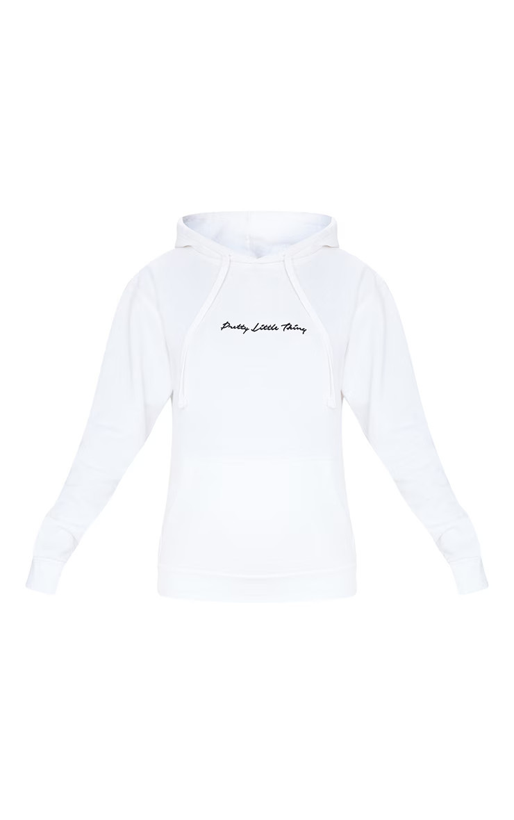 PRETTYLITTLETHING White Oversized Sweat Basic Hoodie | PrettyLittleThing US