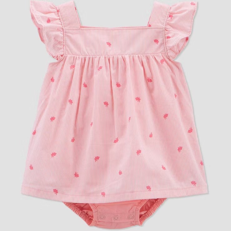 Carter's Just One You®️ Baby Girls' Bunny Romper - Pink | Target