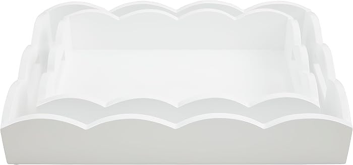 Mud Pie Nested Lacquer Trays; Large: 18" X 13" Small: 15" X 10" | Amazon (US)