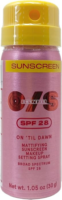 One/Size On 'Til Dawn Mattifying Sunscreen Makeup Setting Spray SPF 28 - Travel Size (1.05 Oz) | Amazon (US)