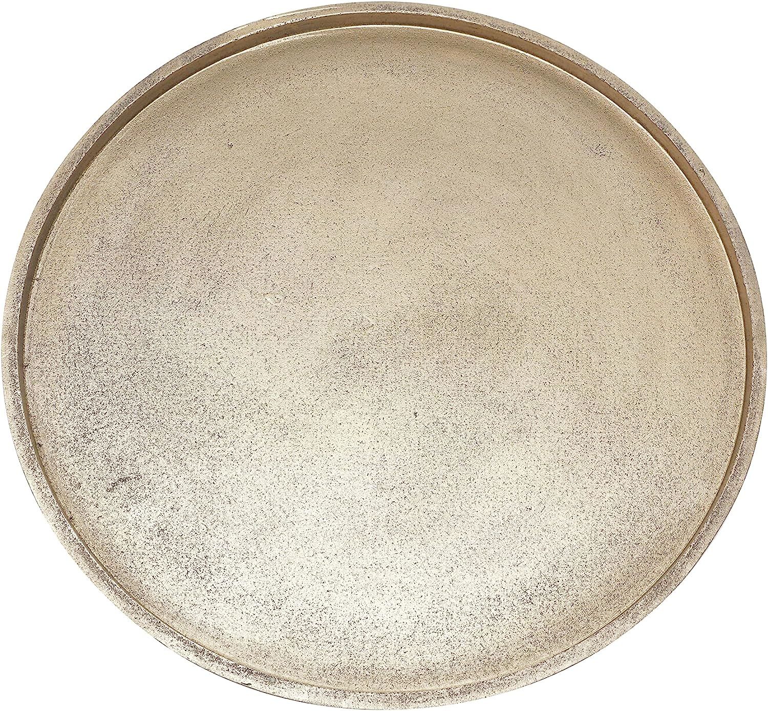 RM ROOMERS 15 inch Worn Round Gold Tray, Gold Decorative Tray for Coffee Table, Round Gold Servin... | Amazon (US)