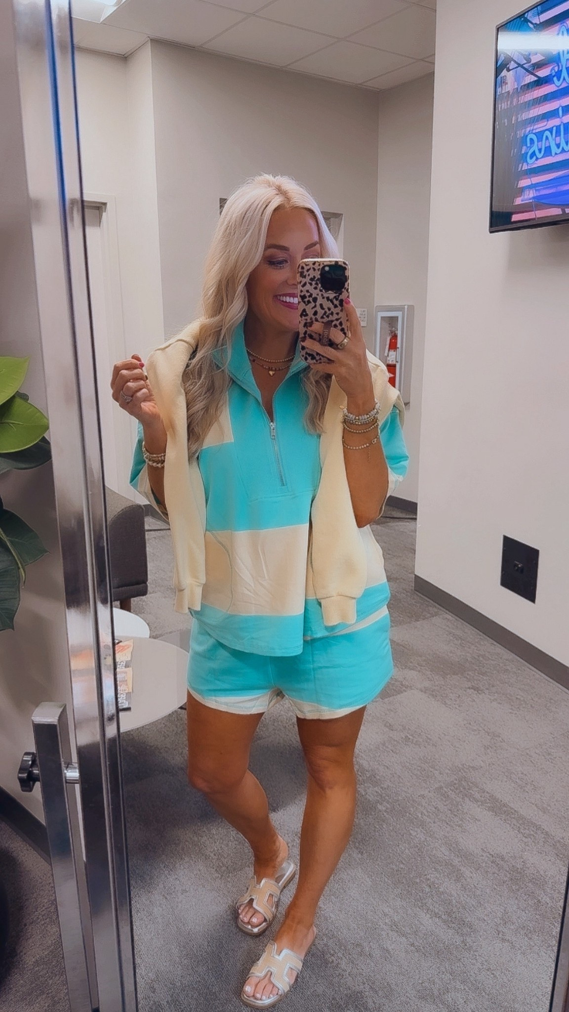 One of my favorite striped sets in this new spring color combo - medium 