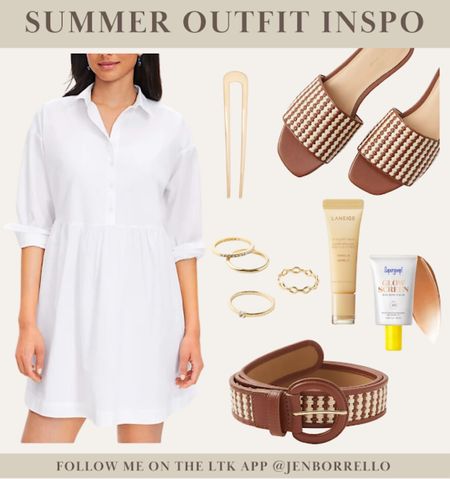 Summer outfit 
White dress outfit 
